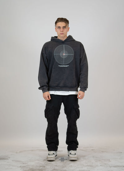 STONEWASHED 'TARGET' HOODIE - RARE IDENTITY™